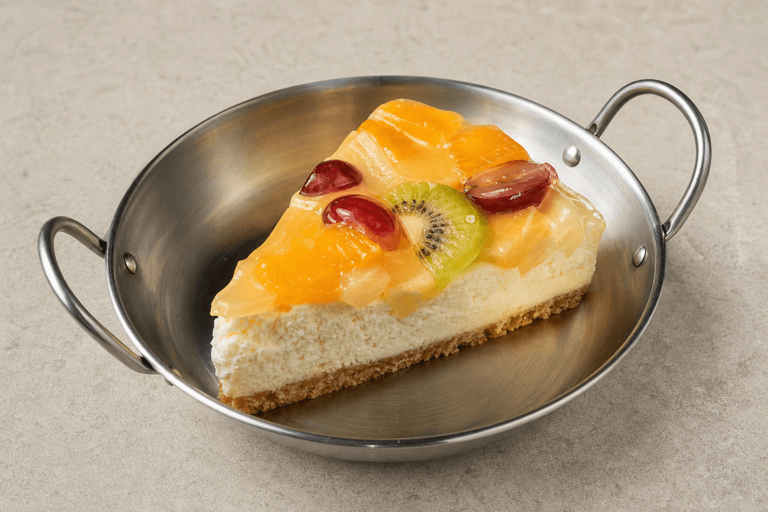 Photorealistic AE Fruit cheesecake slice dessert P05 food image by VDAMO