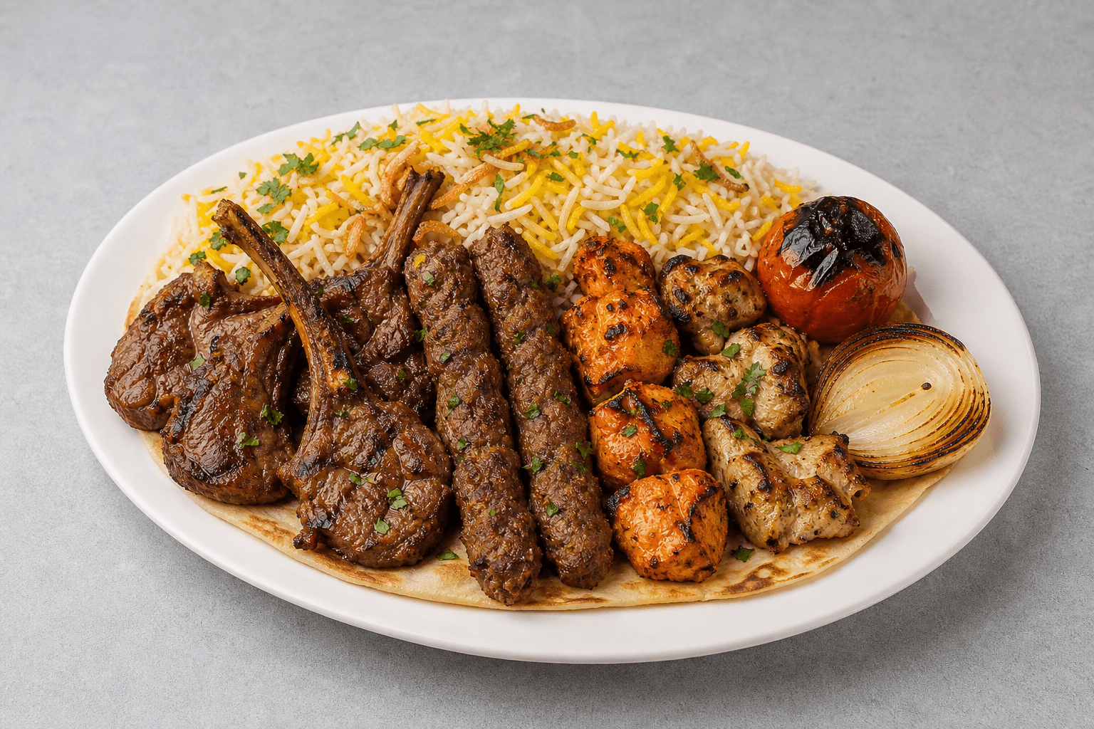 Photorealistic Mixed grill platter menu-main p02 food image by VDAMO