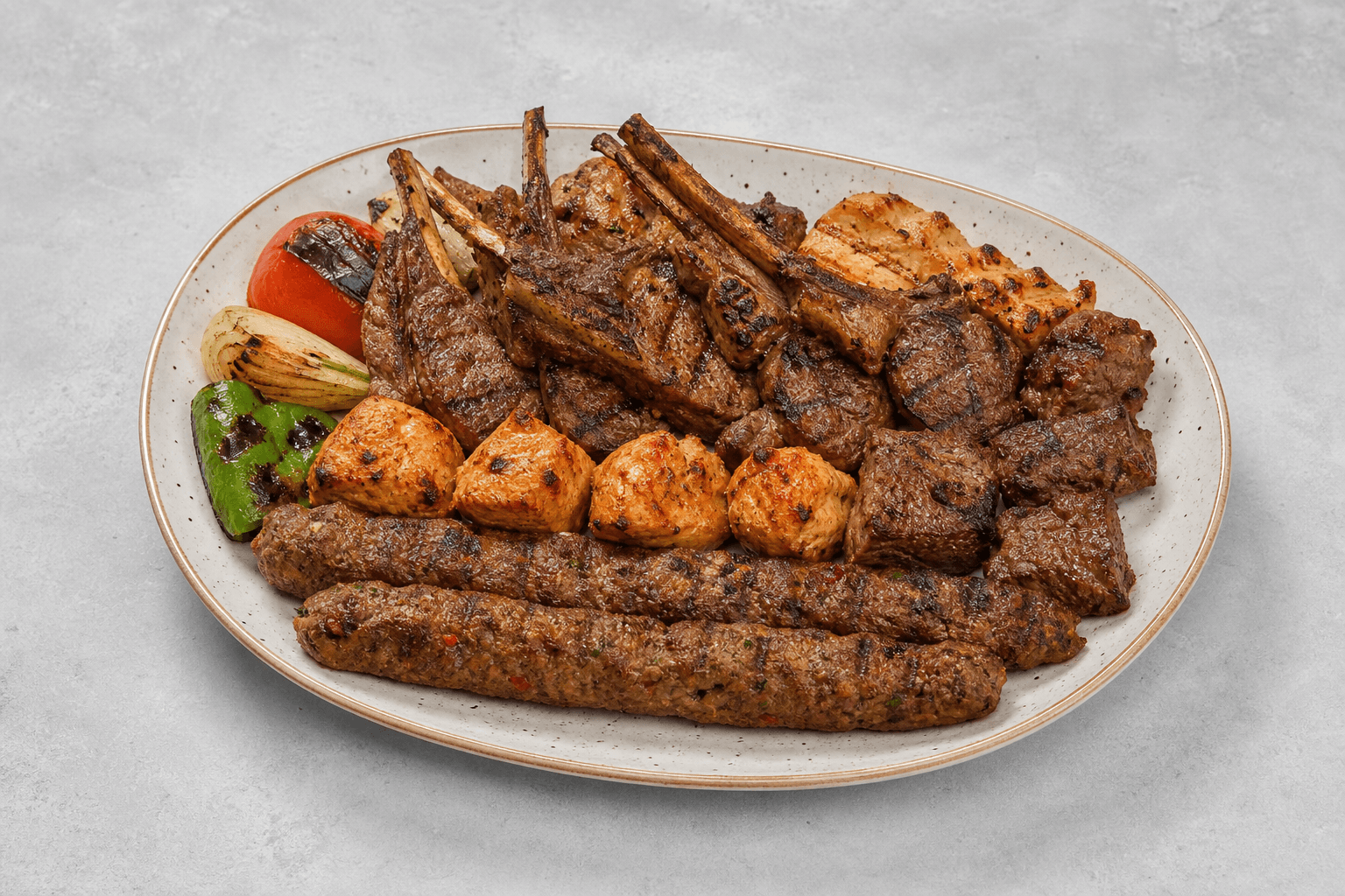 Photorealistic Mixed grill platter menu-main p04 food image by VDAMO