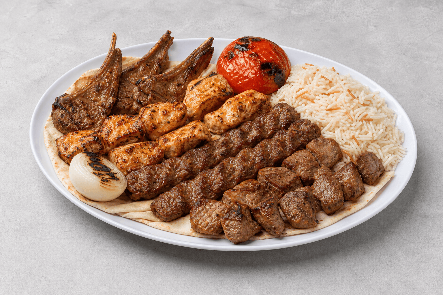 Photorealistic Mixed grill platter menu-main p06 food image by VDAMO