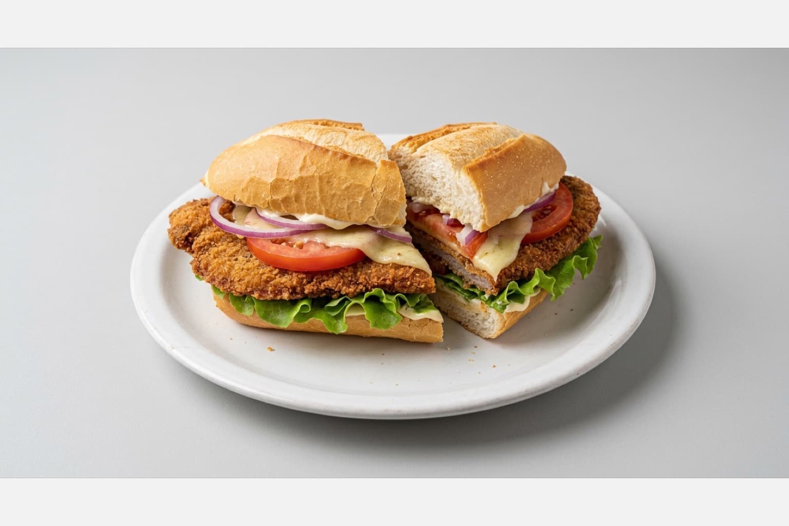 Photorealistic Milanesa sandwich menu-main p02 food image by VDAMO
