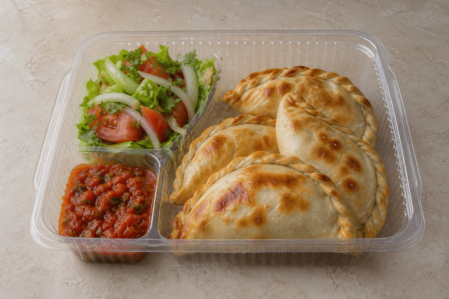 Photorealistic Latin empanada combo 004 P07 food image by VDAMO