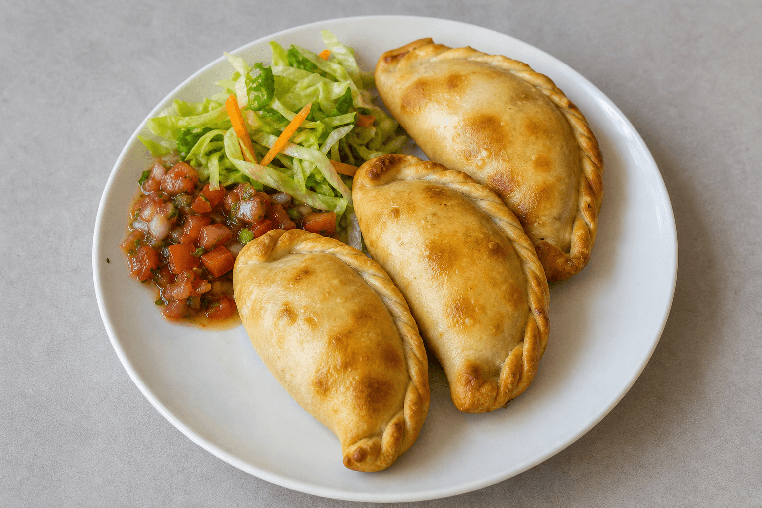 Photorealistic Latin empanada combo 004 P09 food image by VDAMO