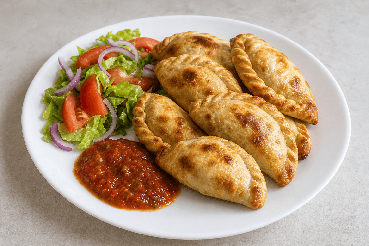 Photorealistic Latin empanada combo 012 P01 food image by VDAMO
