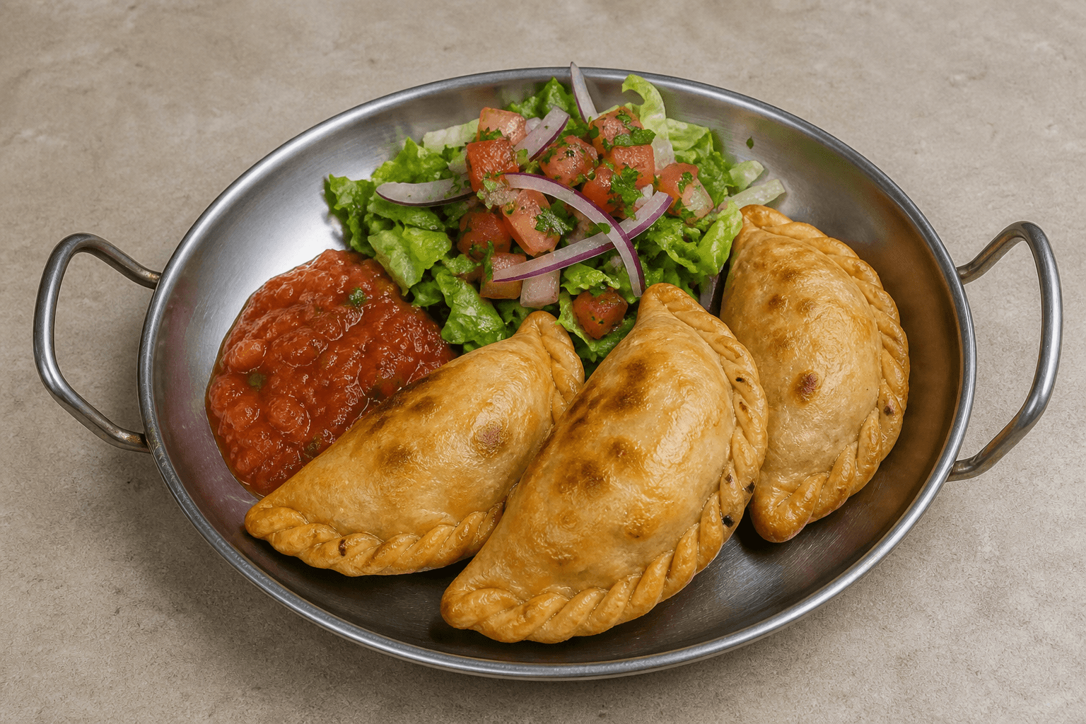 Photorealistic Latin empanada combo 012 P05 food image by VDAMO