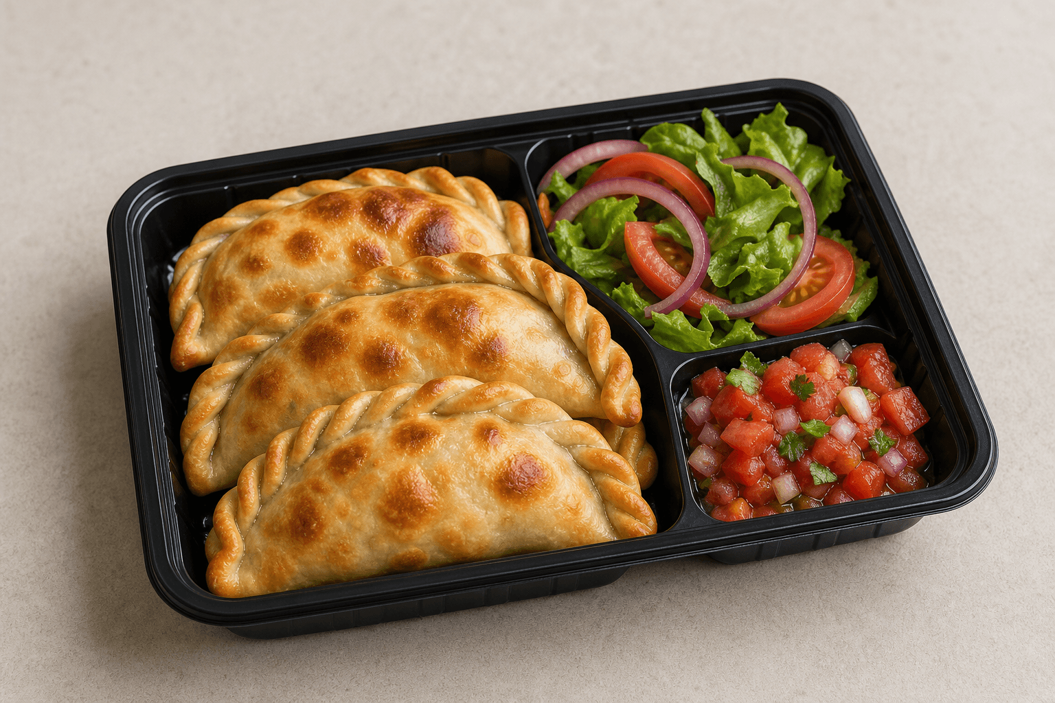 Photorealistic Latin empanada combo 028 P06 food image by VDAMO