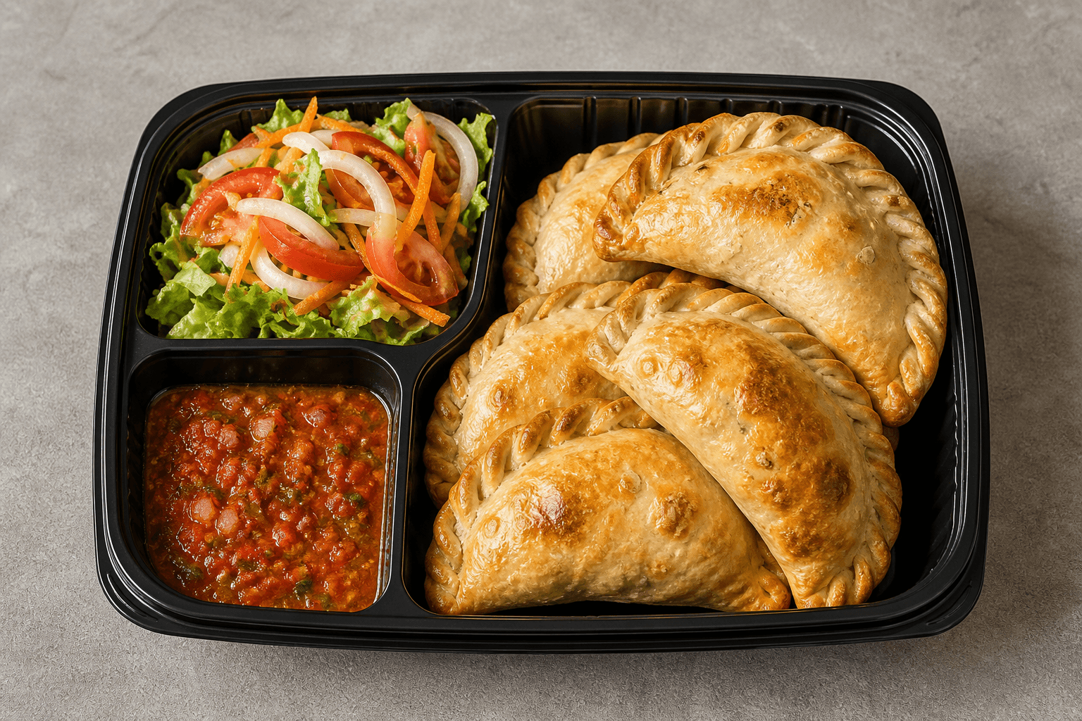 Photorealistic Latin empanada combo 028 P08 food image by VDAMO