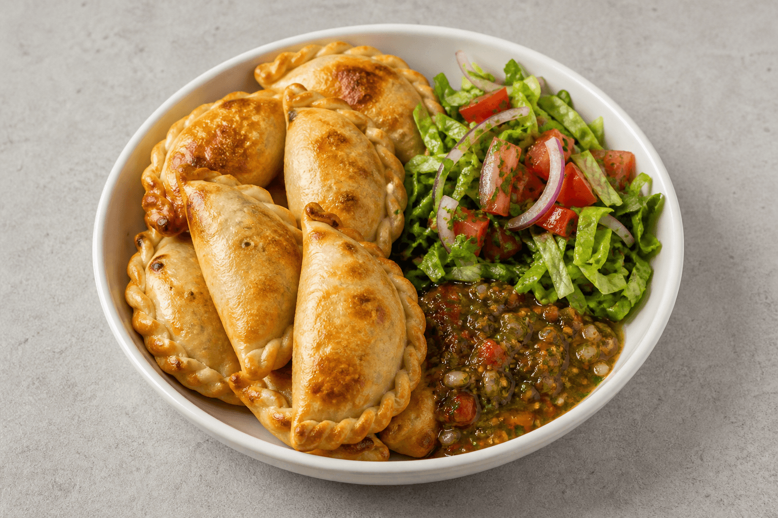 Photorealistic Latin empanada combo 036 P04 food image by VDAMO