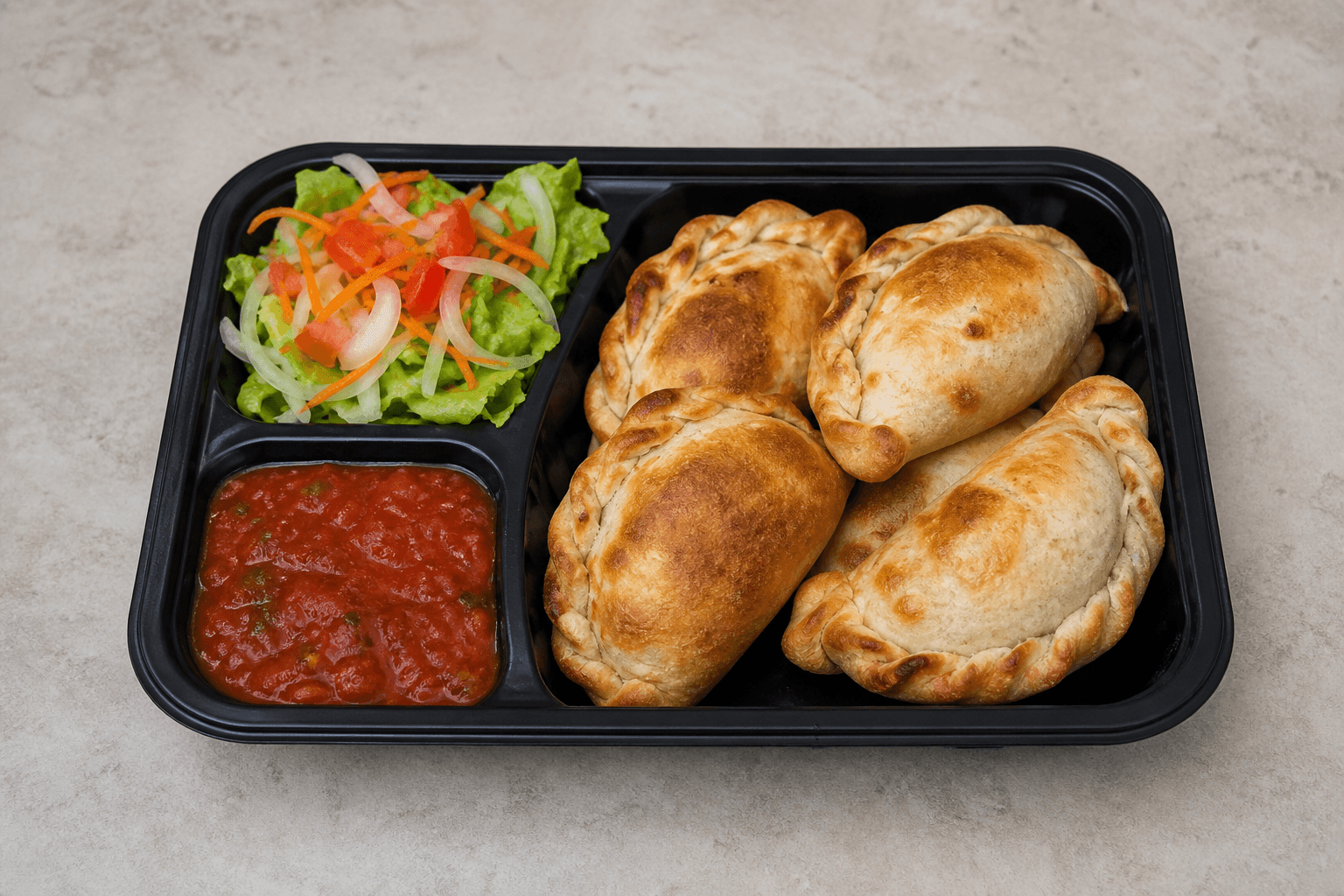 Photorealistic Latin empanada combo 036 P08 food image by VDAMO