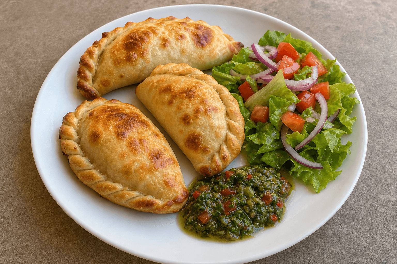 Photorealistic Latin empanada combo 036 P09 food image by VDAMO