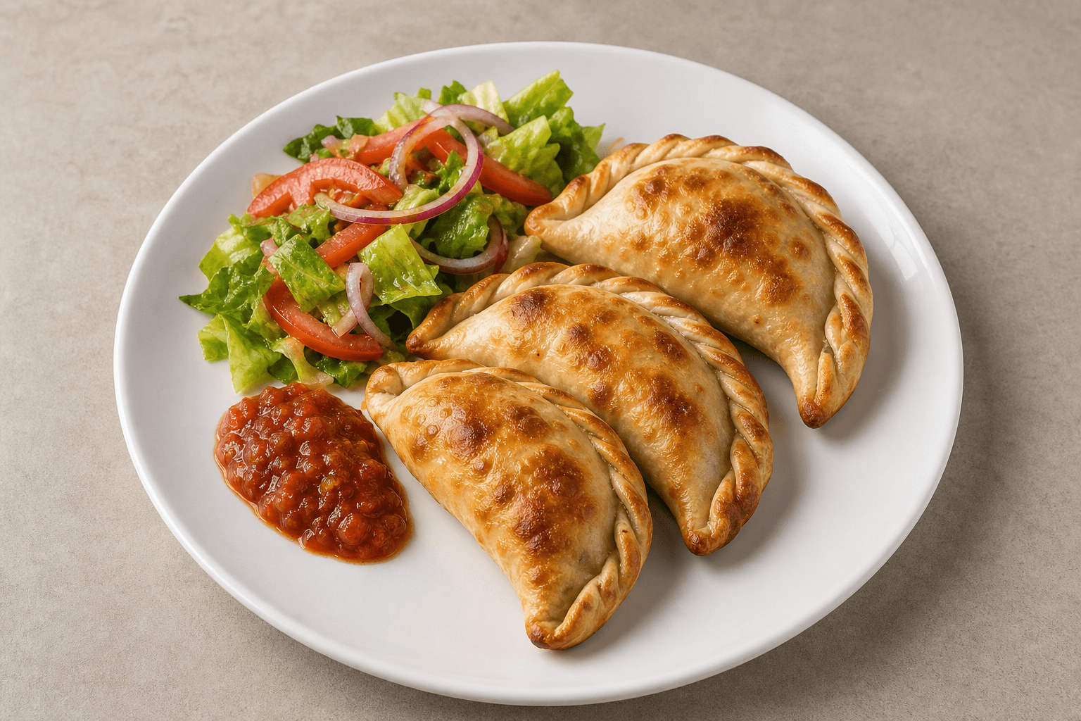 Photorealistic Latin empanada combo 052 P01 food image by VDAMO
