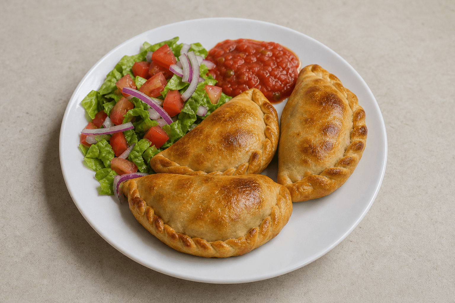 Photorealistic Latin empanada combo 052 P09 food image by VDAMO