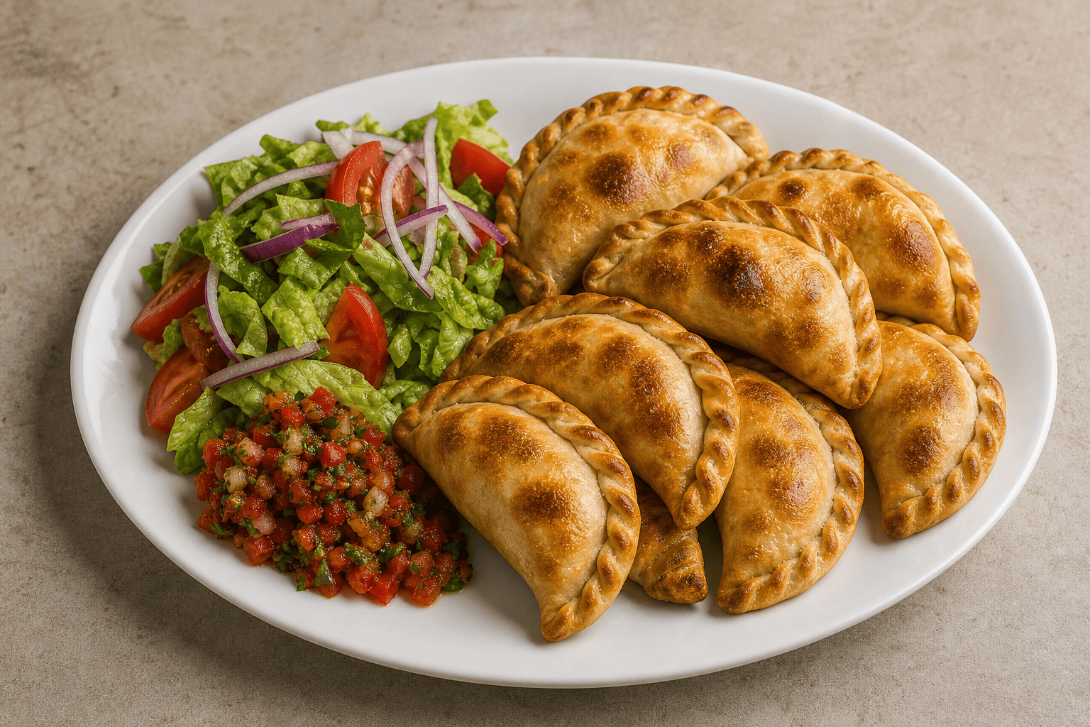 Photorealistic Latin empanada combo 060 P03 food image by VDAMO
