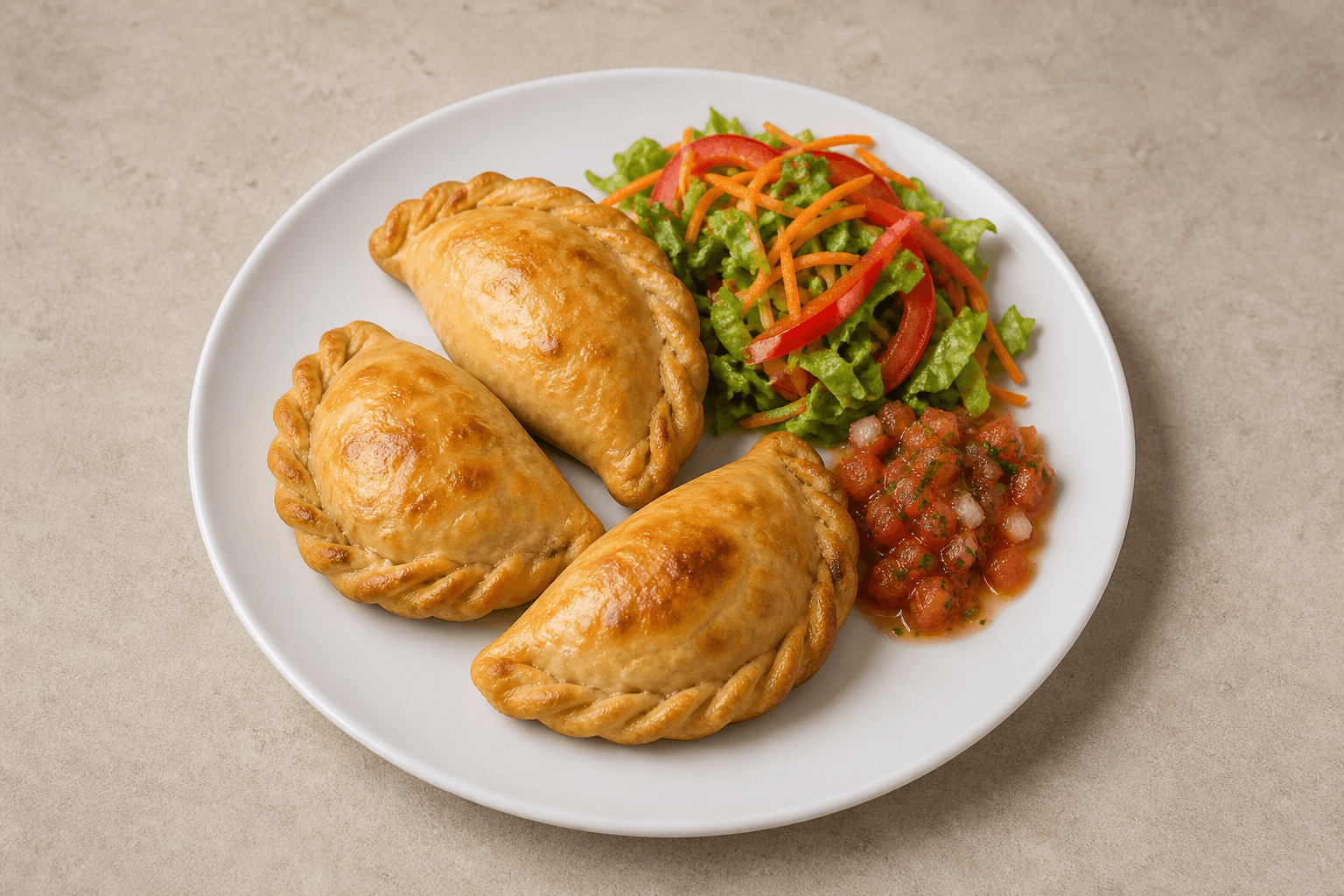 Photorealistic Latin empanada combo 068 P01 food image by VDAMO