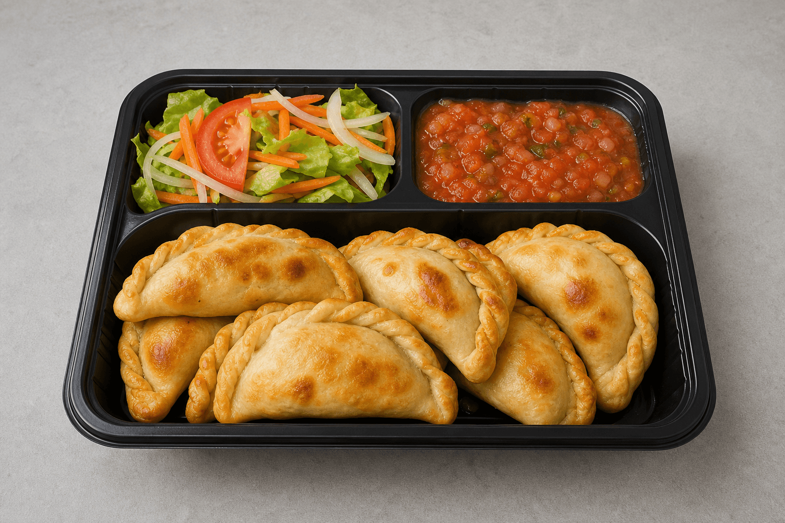 Photorealistic Latin empanada combo 068 P08 food image by VDAMO
