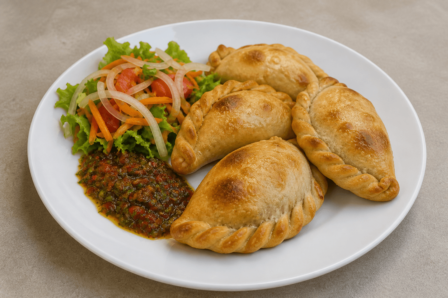 Photorealistic Latin empanada combo 092 P01 food image by VDAMO