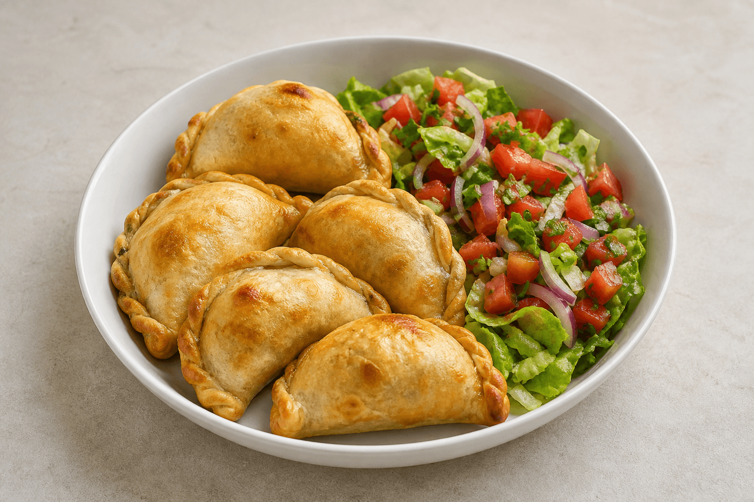 Photorealistic Latin empanada combo 092 P04 food image by VDAMO
