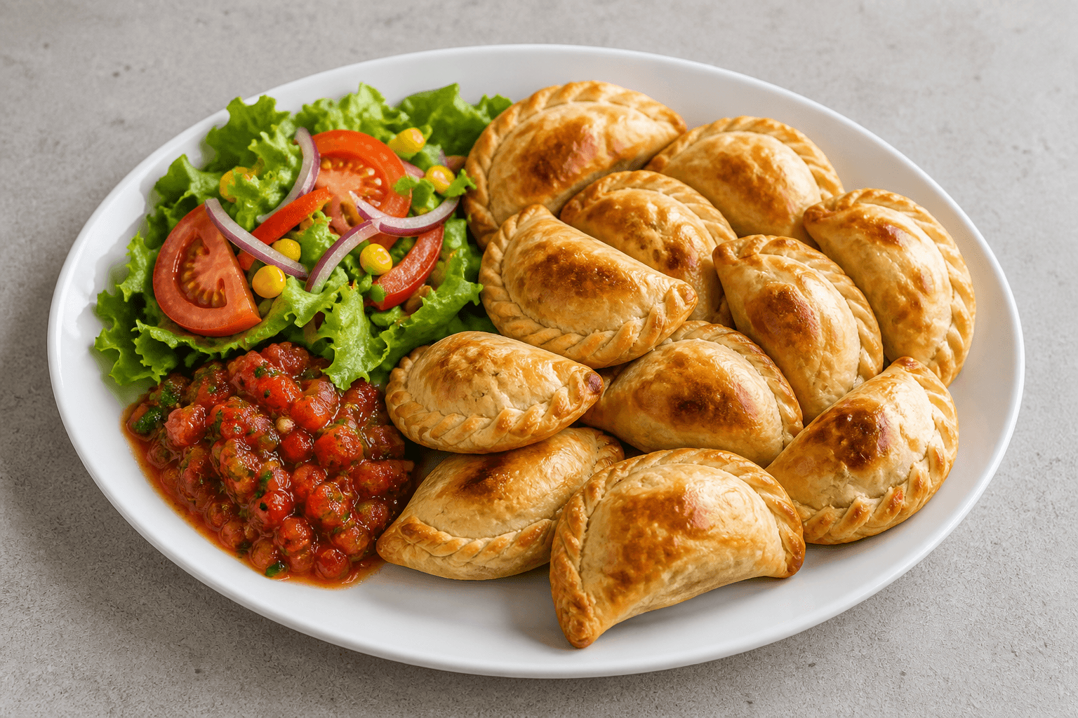 Photorealistic Latin empanada combo 100 P03 food image by VDAMO