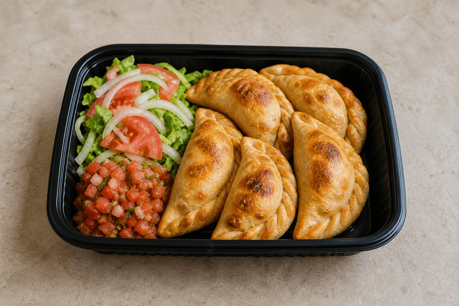 Photorealistic Latin empanada combo 100 P06 food image by VDAMO