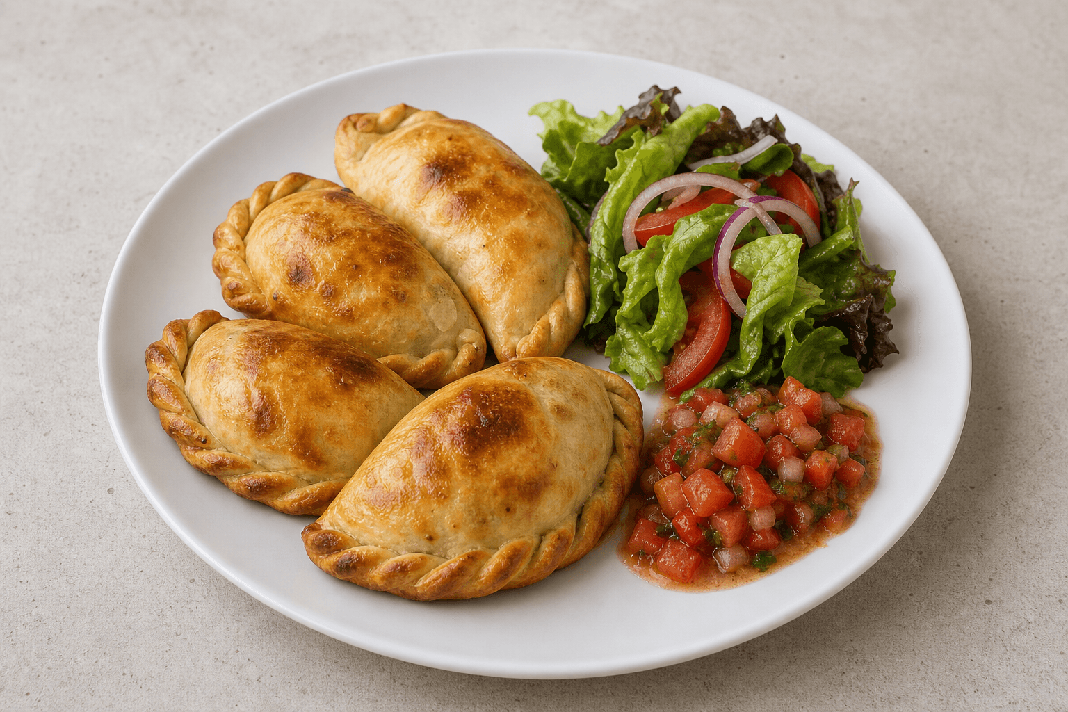 Photorealistic Latin empanada combo 148 P01 food image by VDAMO