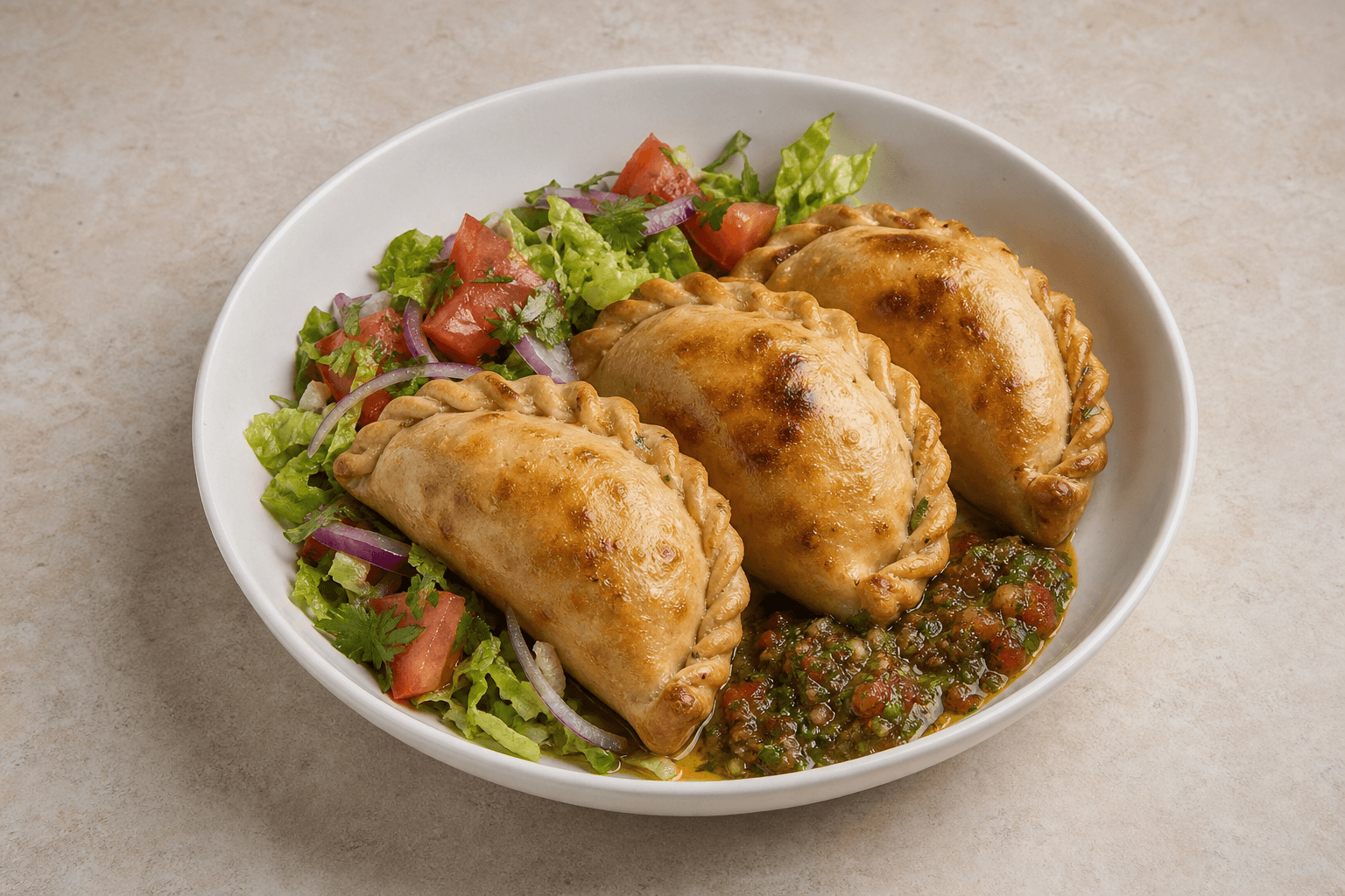 Photorealistic Latin empanada combo 148 P04 food image by VDAMO