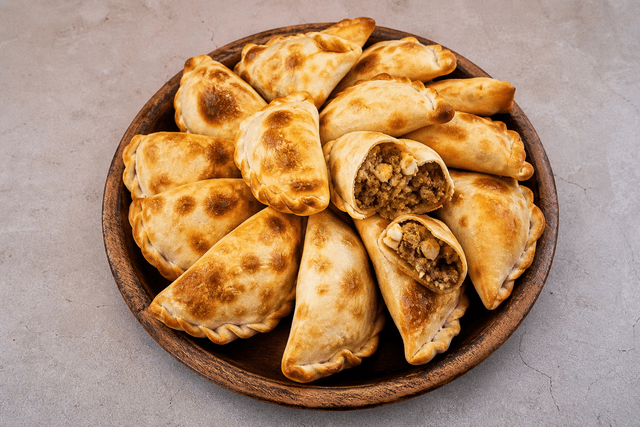 Photorealistic Argentine empanadas menu-main p10 food image by VDAMO