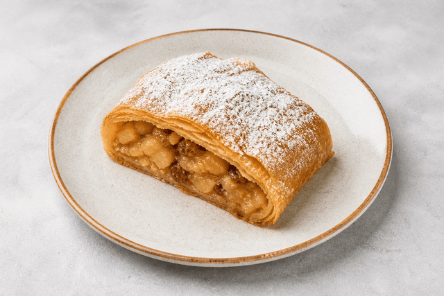 Photorealistic Apfelstrudel menu-main p02 food image by VDAMO