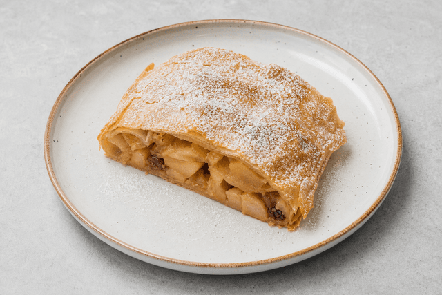 Photorealistic Apfelstrudel menu-main p03 food image by VDAMO