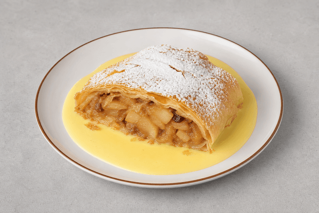 Photorealistic Apfelstrudel menu-main p10 food image by VDAMO