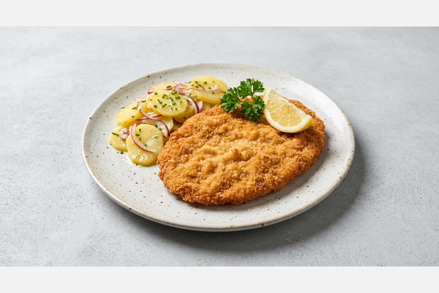 Photorealistic Wiener schnitzel menu-main p02 food image by VDAMO