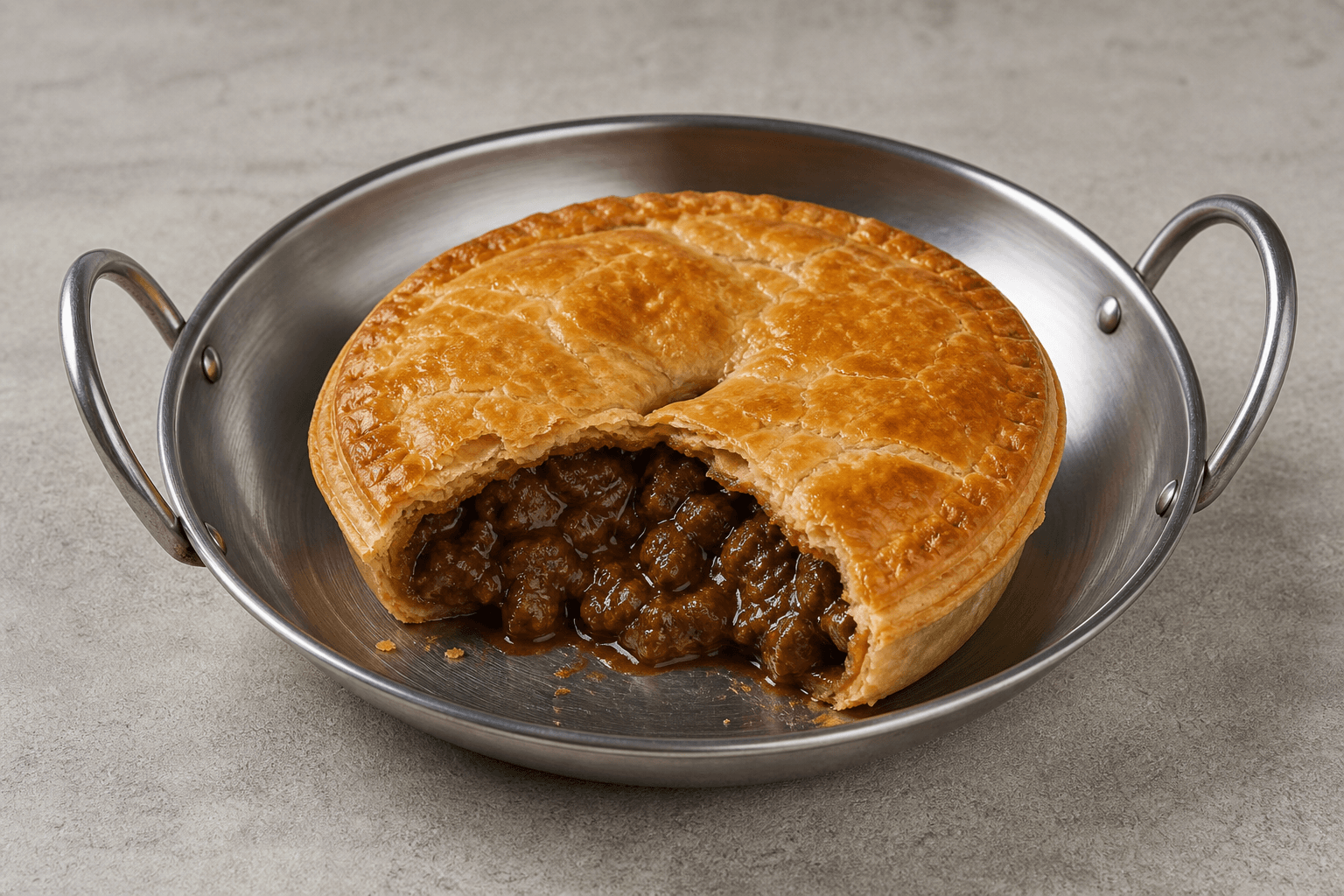 Photorealistic Australian meat pie menu-main p05 food image by VDAMO