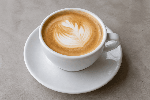 Photorealistic Flat white menu-main p04 food image by VDAMO