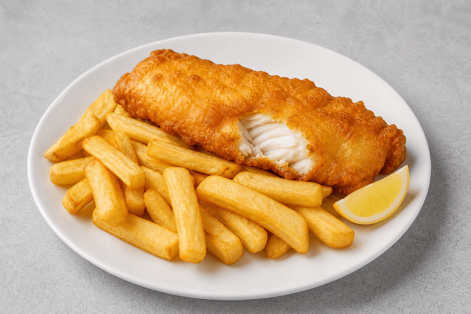 Photorealistic 澳洲盲曹鱼薯条 menu-main p03 food image by VDAMO