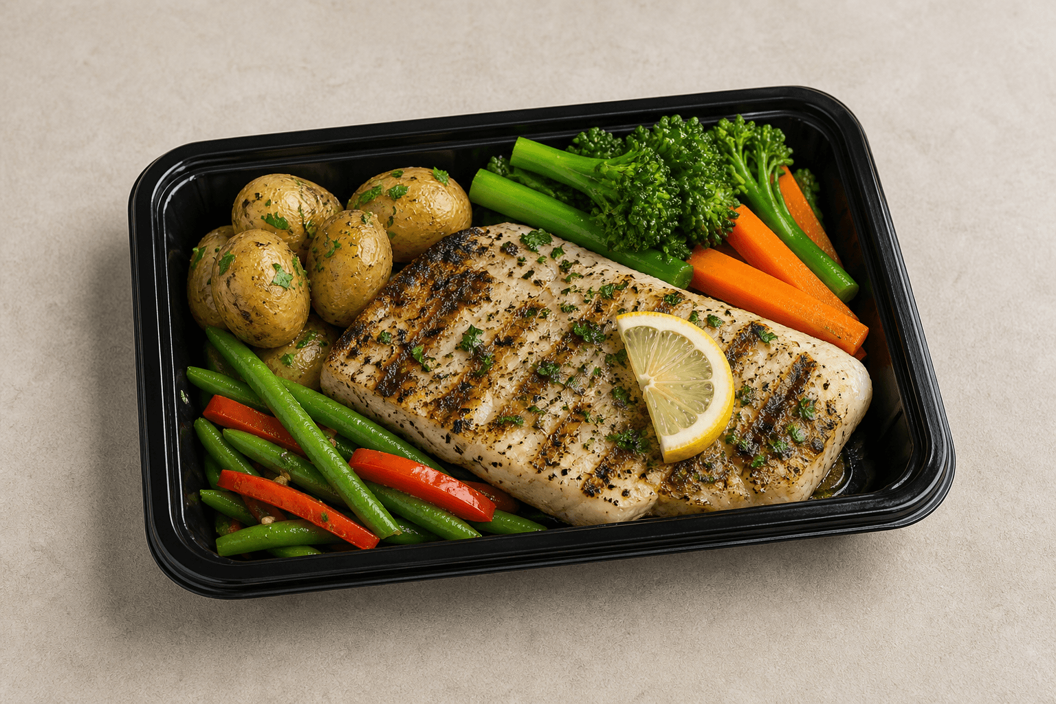 Photorealistic Grilled barramundi menu-main p06 food image by VDAMO