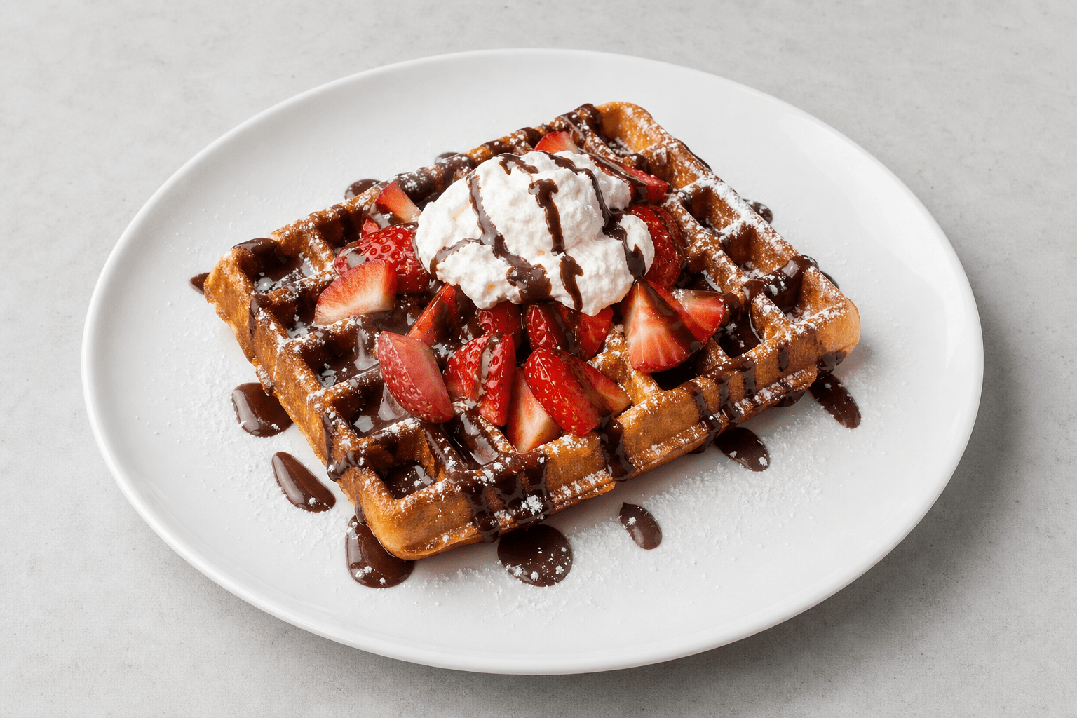 Photorealistic Belgian waffle menu-main p06 food image by VDAMO
