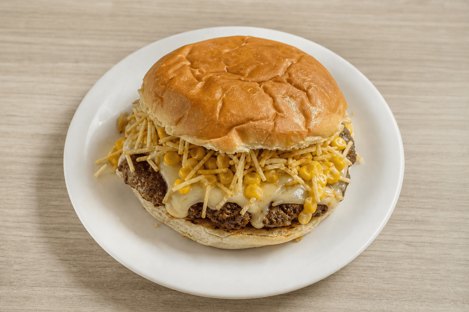 Photorealistic Brazilian X-burger style 118 P09 food image by VDAMO