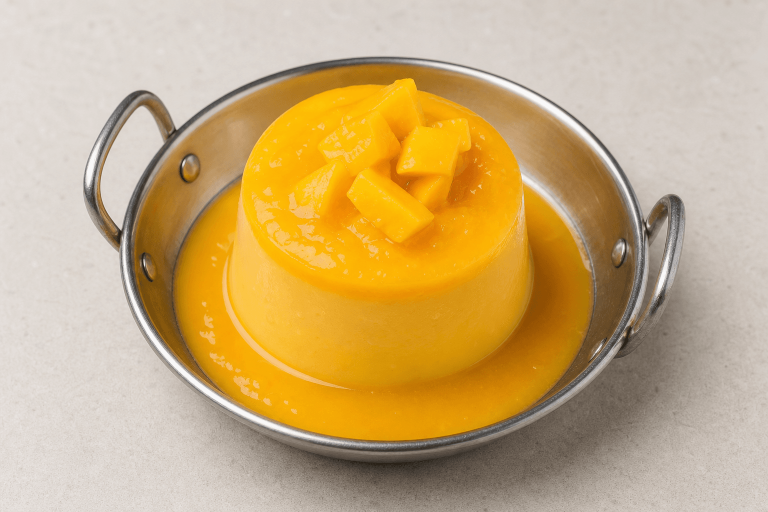 Photorealistic CA Mango pudding cup dessert P05 food image by VDAMO