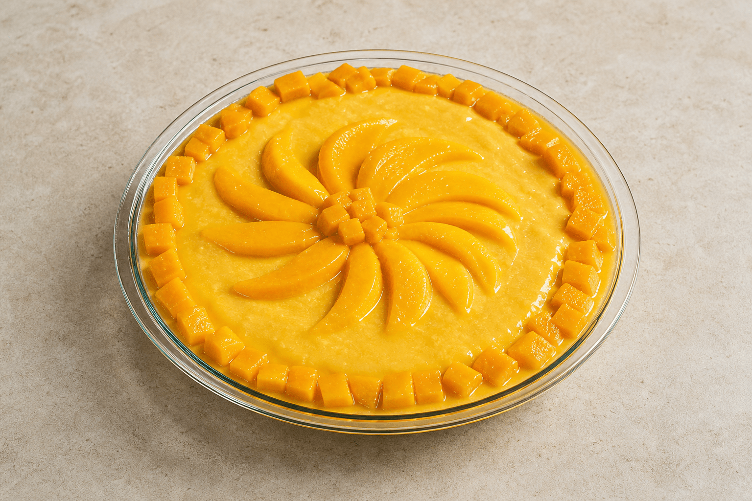 Photorealistic CA Mango pudding cup dessert P10 food image by VDAMO