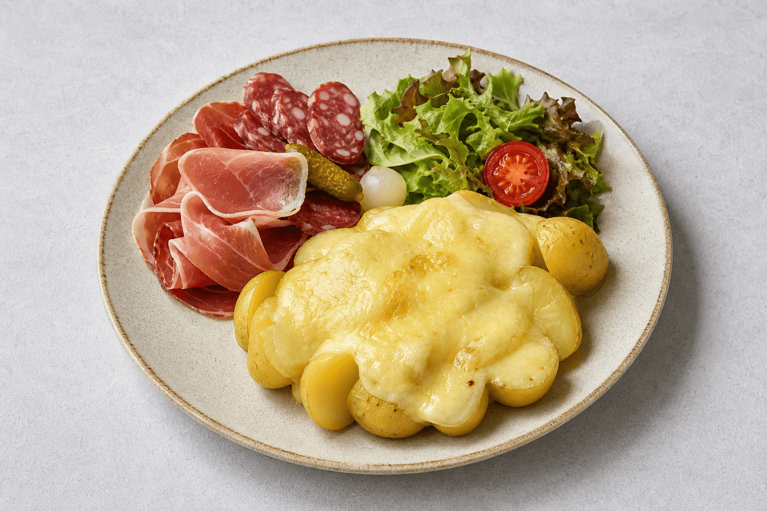 Photorealistic 瑞士拉可雷特奶酪 menu-main p10 food image by VDAMO