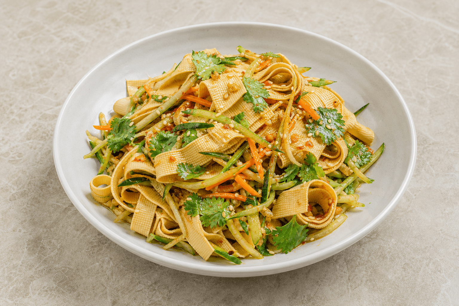 Photorealistic Bean curd sheet salad menu-main p04 food image by VDAMO