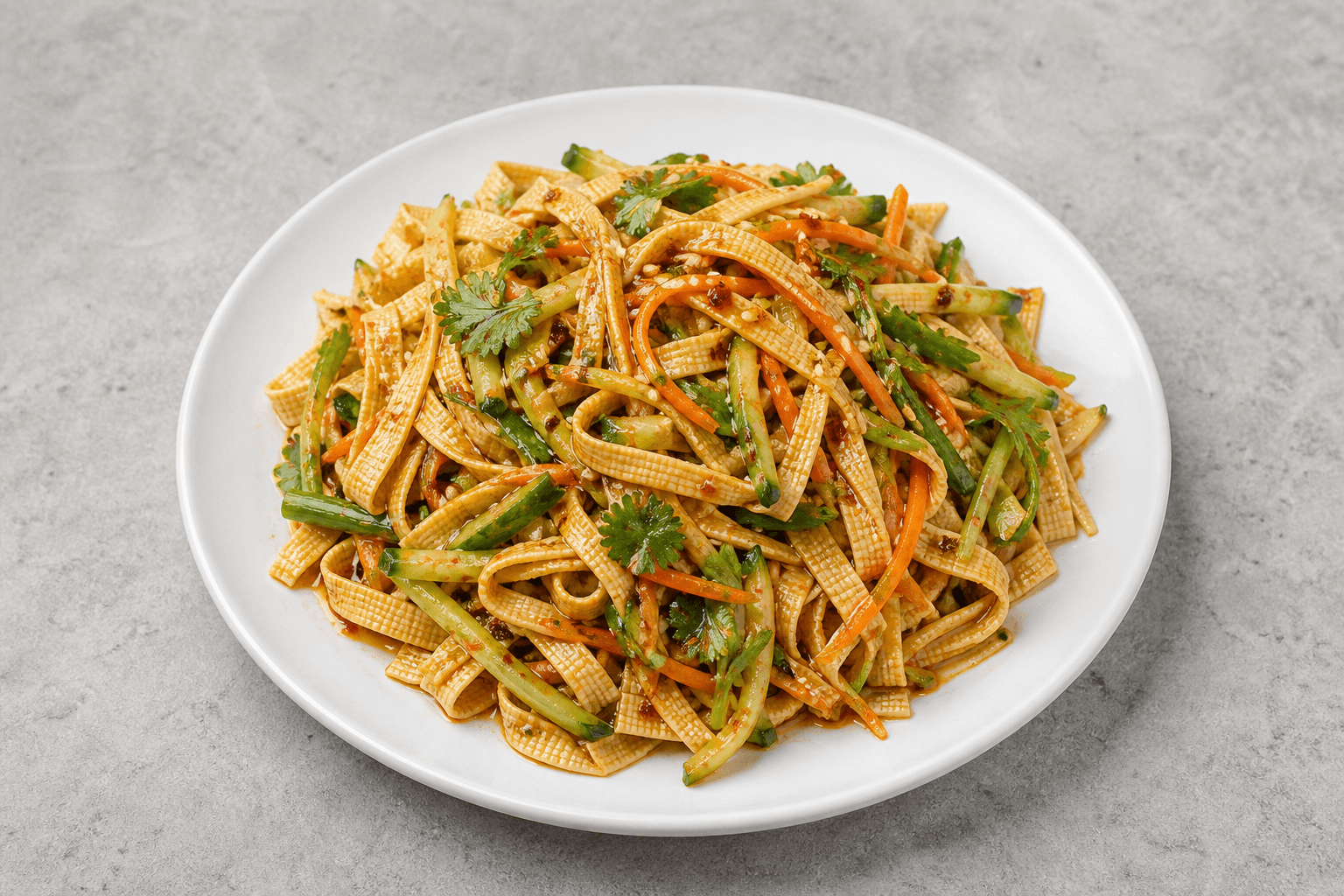 Photorealistic Bean curd sheet salad menu-main p09 food image by VDAMO