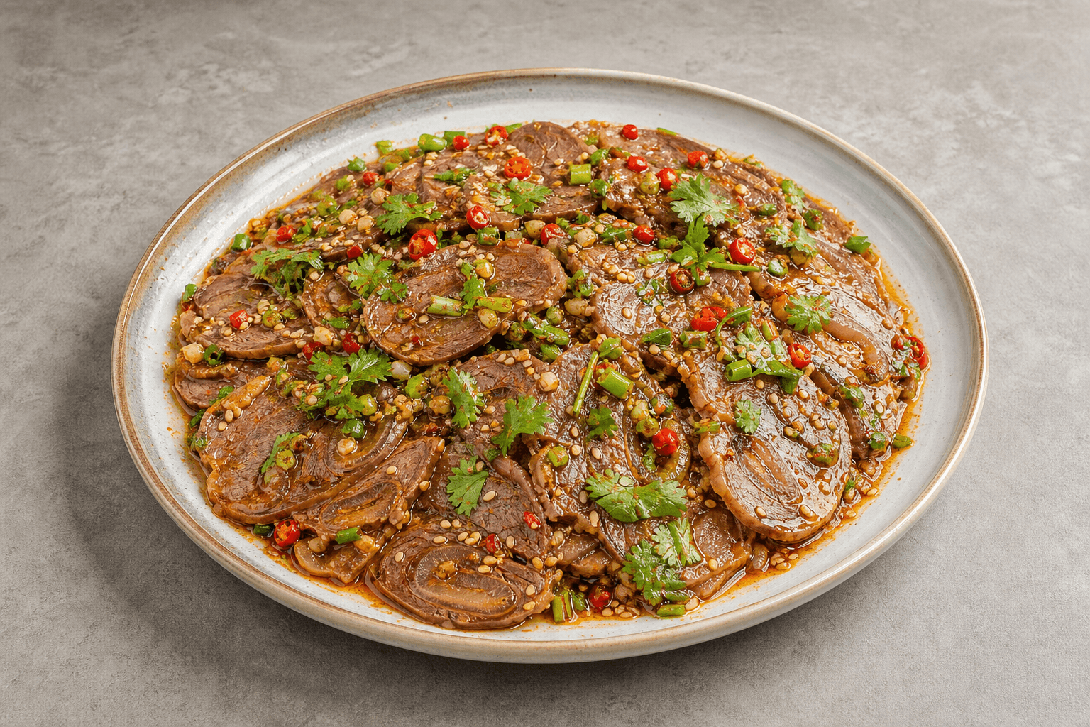 Photorealistic Cold sliced beef menu-main p10 food image by VDAMO