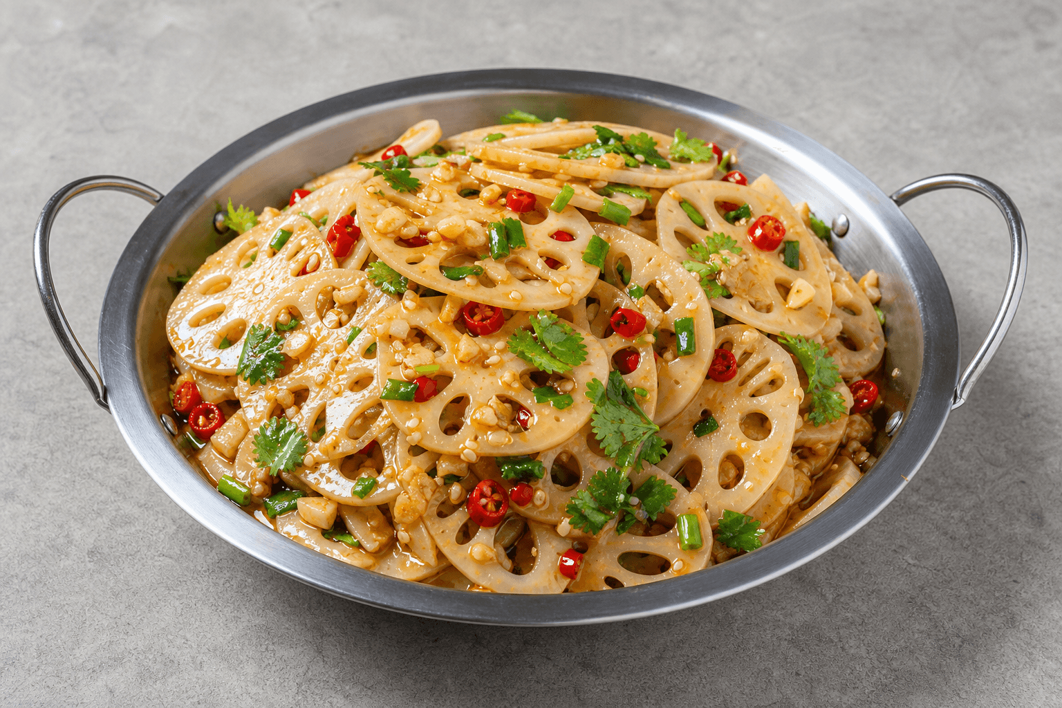 Photorealistic Lotus root salad menu-main p05 food image by VDAMO