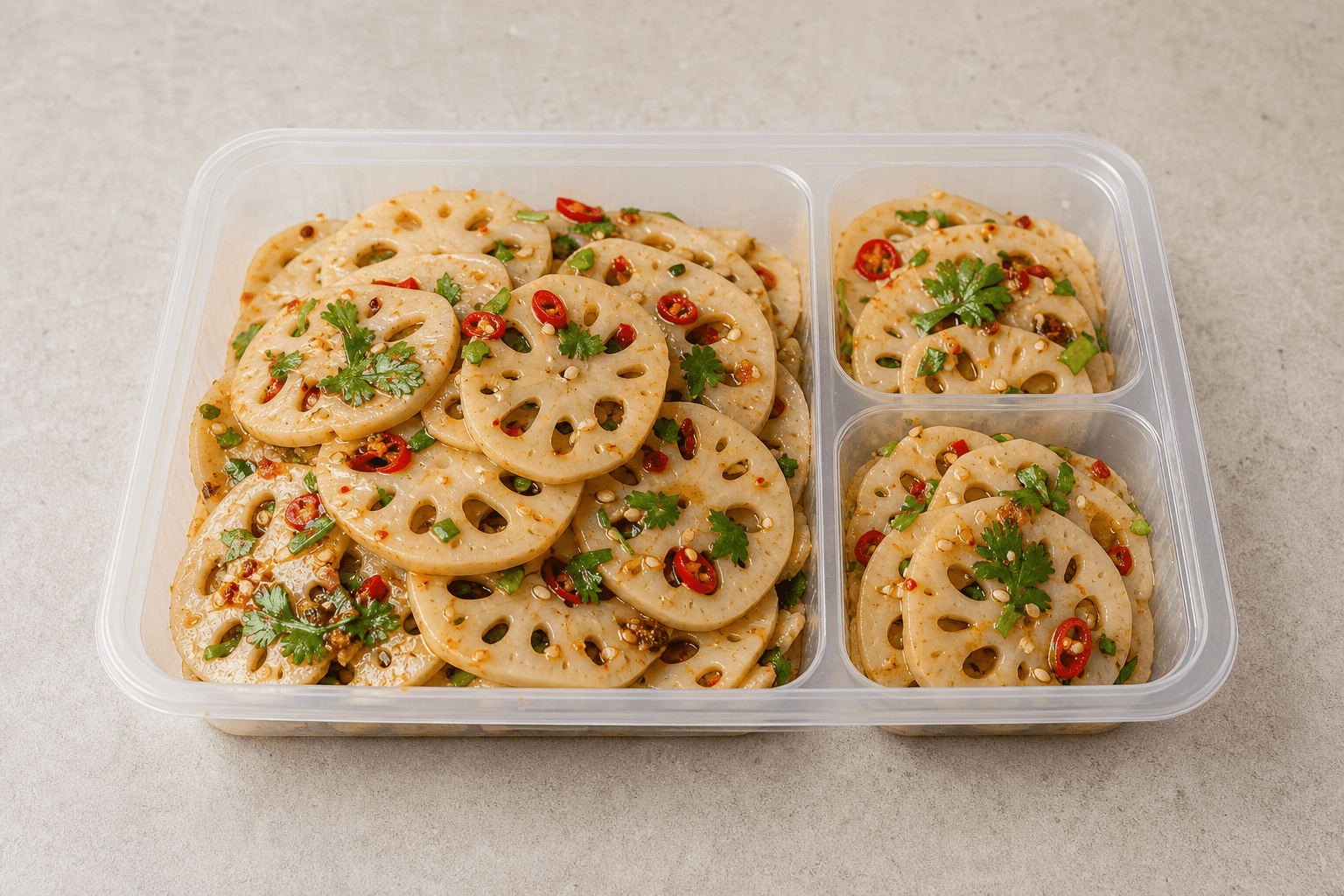 Photorealistic Lotus root salad menu-main p08 food image by VDAMO