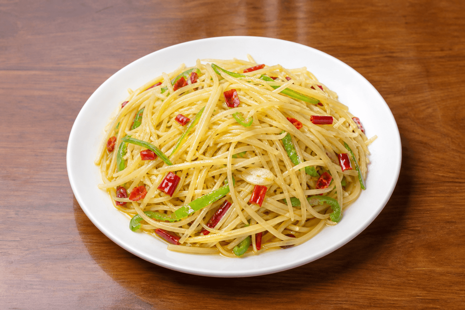 Photorealistic Sour and spicy shredded potato menu-main p09 food image by VDAMO