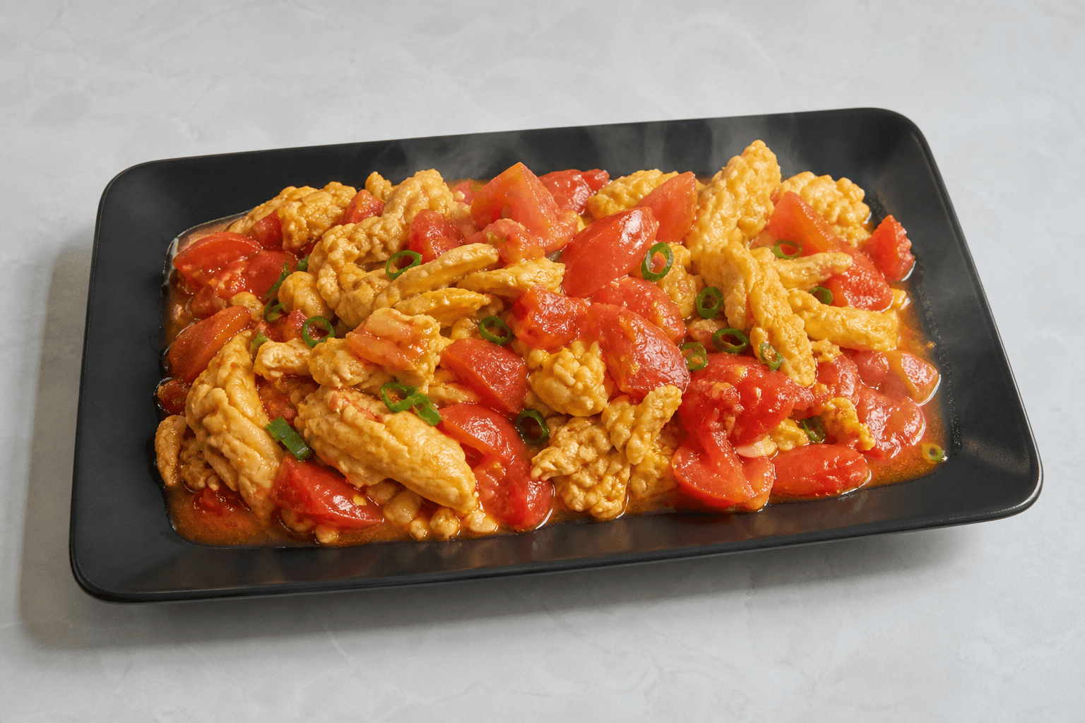 Photorealistic Tomato egg stir fry menu-main p02 food image by VDAMO