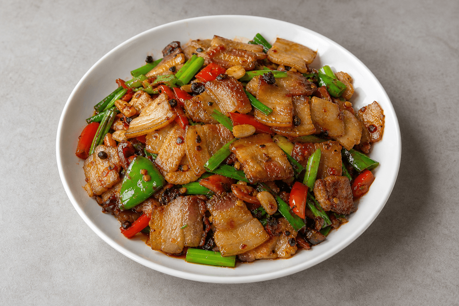 Photorealistic Twice-cooked pork menu-main p04 food image by VDAMO