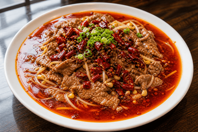 Photorealistic Shuizhu niurou menu-main food image by VDAMO