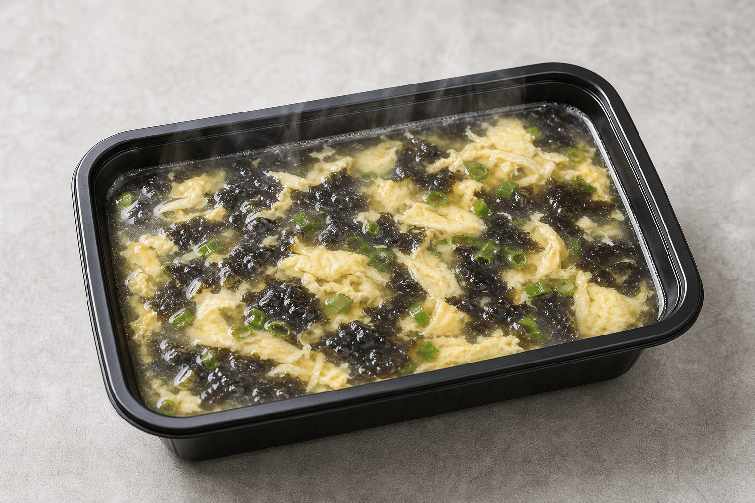 Photorealistic Seaweed egg drop soup menu-main p06 food image by VDAMO