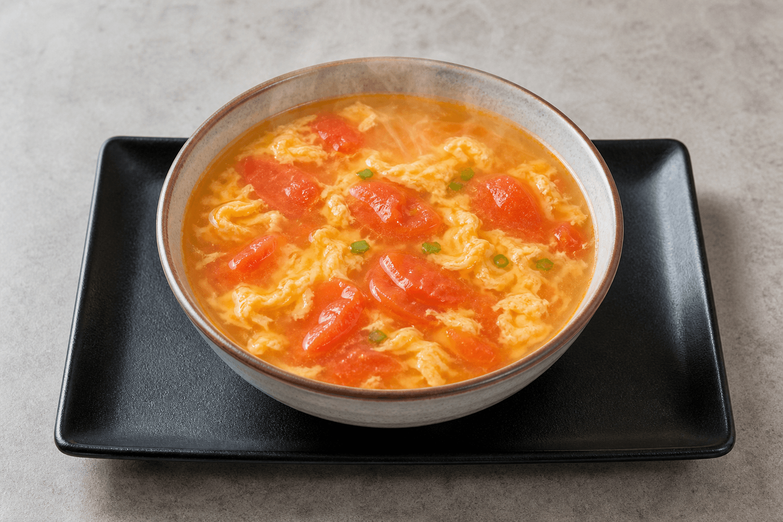 Photorealistic Tomato egg drop soup menu-main p02 food image by VDAMO